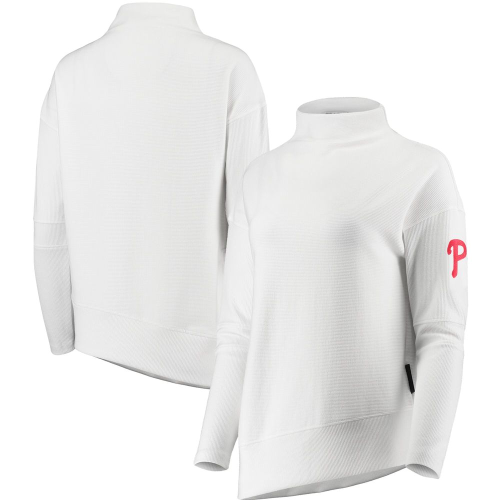 St. Louis Cardinals Levelwear Women's Craze Open Back Funnel Neck Pullover  Sweatshirt - White