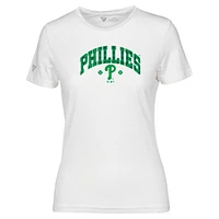 T-shirt à carreaux Maddox pour la Saint-Patrick des Philadelphia Phillies femme, blanc, Levelwear