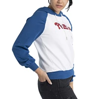 Chandail à capuche Lusso White Philadelphia Phillies Marlowe Tri-Blend Raglan pour femmes