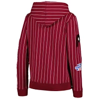 Women's New Era Burgundy Philadelphia Phillies Cooperstown Collection Pinstripe Tri-Blend Full-Zip Jacket