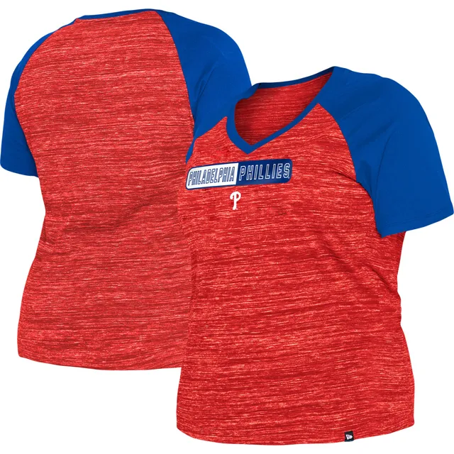 Lids Philadelphia Phillies Women's Plus Americana V-Neck T-Shirt