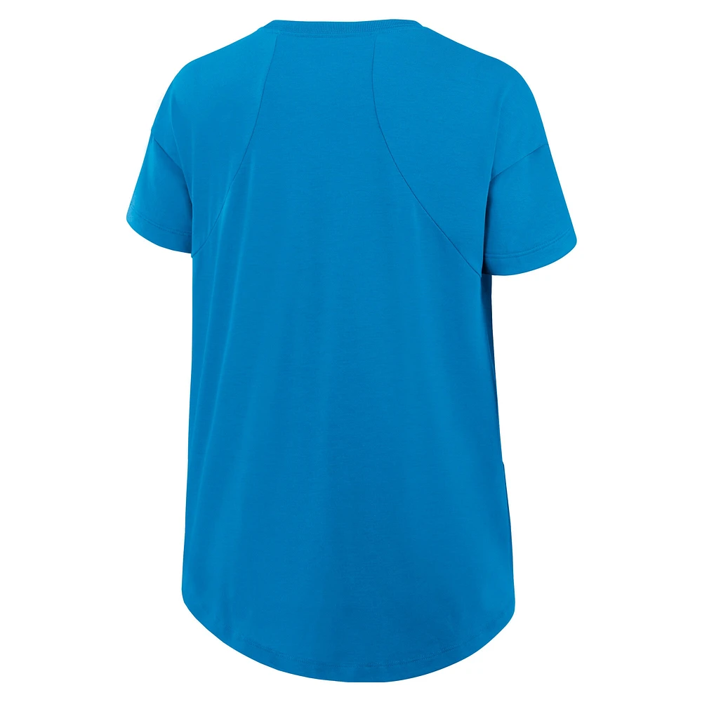 T-shirt Nike bleu pour femme City Connect 2025 des Philadelphia Phillies, fluide et performant, à trois mélanges