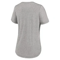 T-shirt Nike gris chiné Philadelphia Phillies Script Tri-Blend pour femme