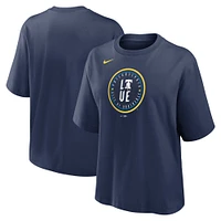 Women's Nike Navy Philadelphia Phillies City Connect Logo Boxy T-Shirt