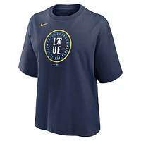 Women's Nike Navy Philadelphia Phillies City Connect Logo Boxy T-Shirt
