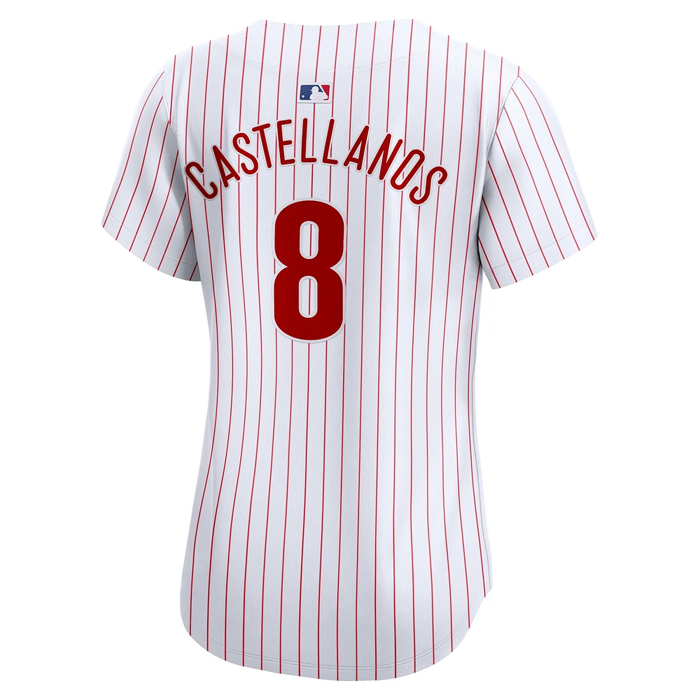 Maillot de joueur Nike Nick Castellanos pour femme, blanc, Philadelphia Phillies Home Limited Player