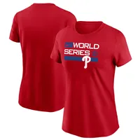 Women's Nike Red Philadelphia Phillies 2022 World Series Authentic Collection Dugout T-Shirt