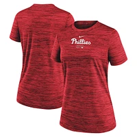 Women's Nike Red Philadelphia Phillies Authentic Collection Velocity Performance T-Shirt