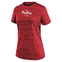 Women's Nike Red Philadelphia Phillies Authentic Collection Velocity Performance T-Shirt