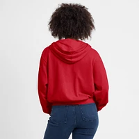 Sweat à capuche Nike rouge Philadelphia Phillies Cropped Chill entièrement zippé pour femme
