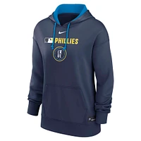 Women's Nike Royal Philadelphia Phillies Authentic Collection City Connect Performance Pullover Hoodie