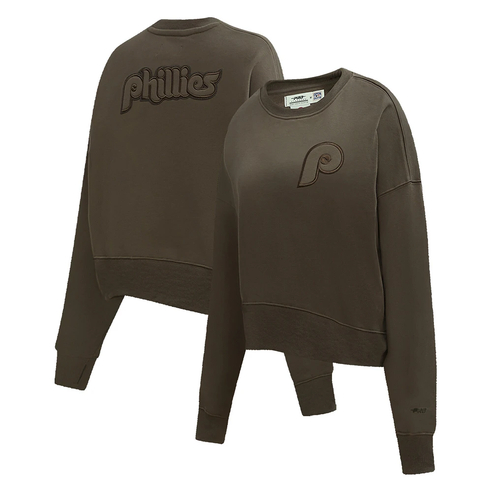 Sweat-shirt en polaire Pro Standard marron des Phillies de Philadelphie pour femmes