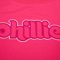 T-shirt court Pro Standard rose des Phillies de Philadelphie triple pour femmes