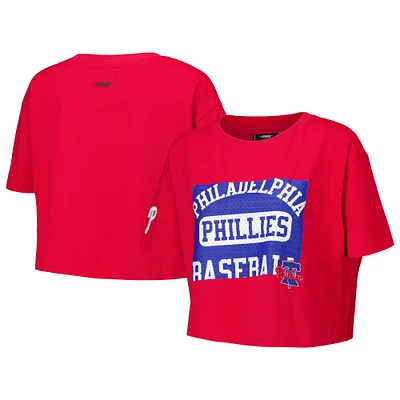 T-shirt court Pro Standard rouge des Phillies de Philadelphie Made To Play pour femmes