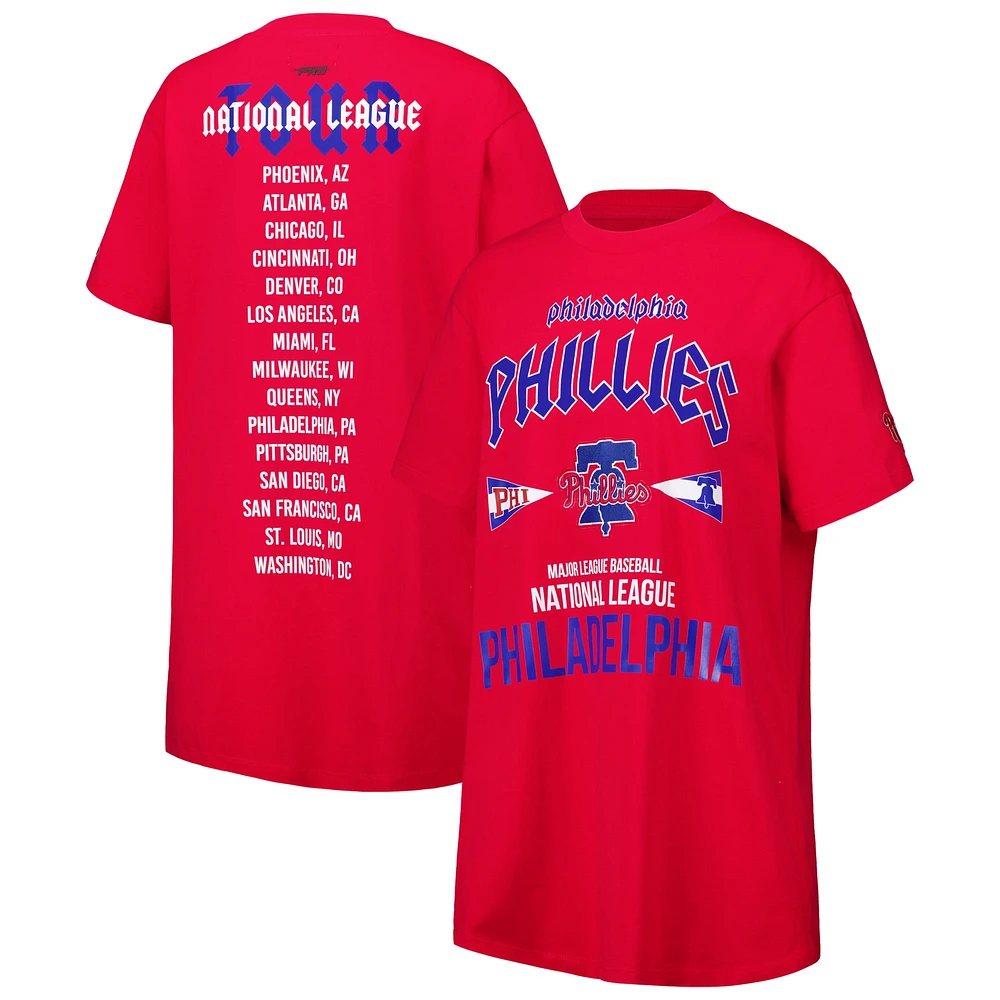 Women's Pro Standard Red Philadelphia Phillies Oversized City Tour T-Shirt Dress