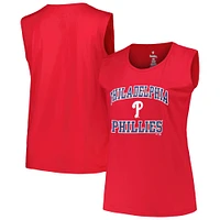 Débardeur rouge Profile Philadelphia Phillies taille plus pour femme