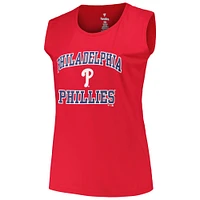 Débardeur rouge Profile Philadelphia Phillies taille plus pour femme