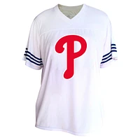 T-shirt à rayures blanches pour femme avec profil des Philadelphia Phillies, grande taille