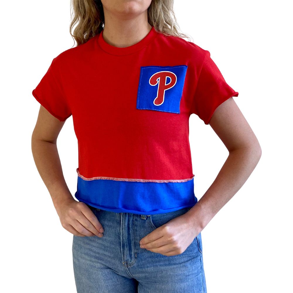 Refried Apparel Women's Refried Apparel Red Philadelphia Phillies Cropped T- Shirt