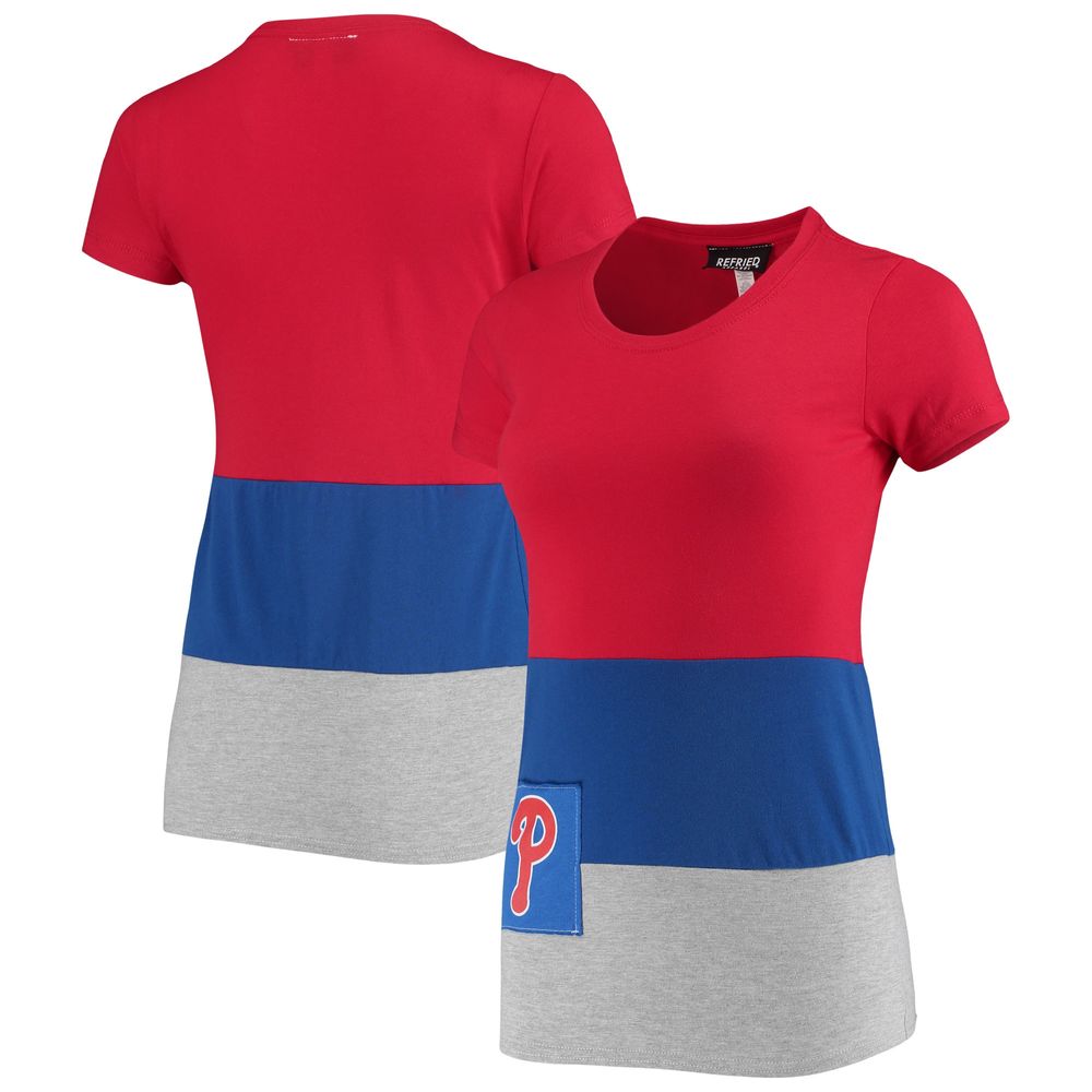 Refried Apparel Women's Refried Apparel Red Philadelphia Phillies  Sustainable Fitted T-Shirt