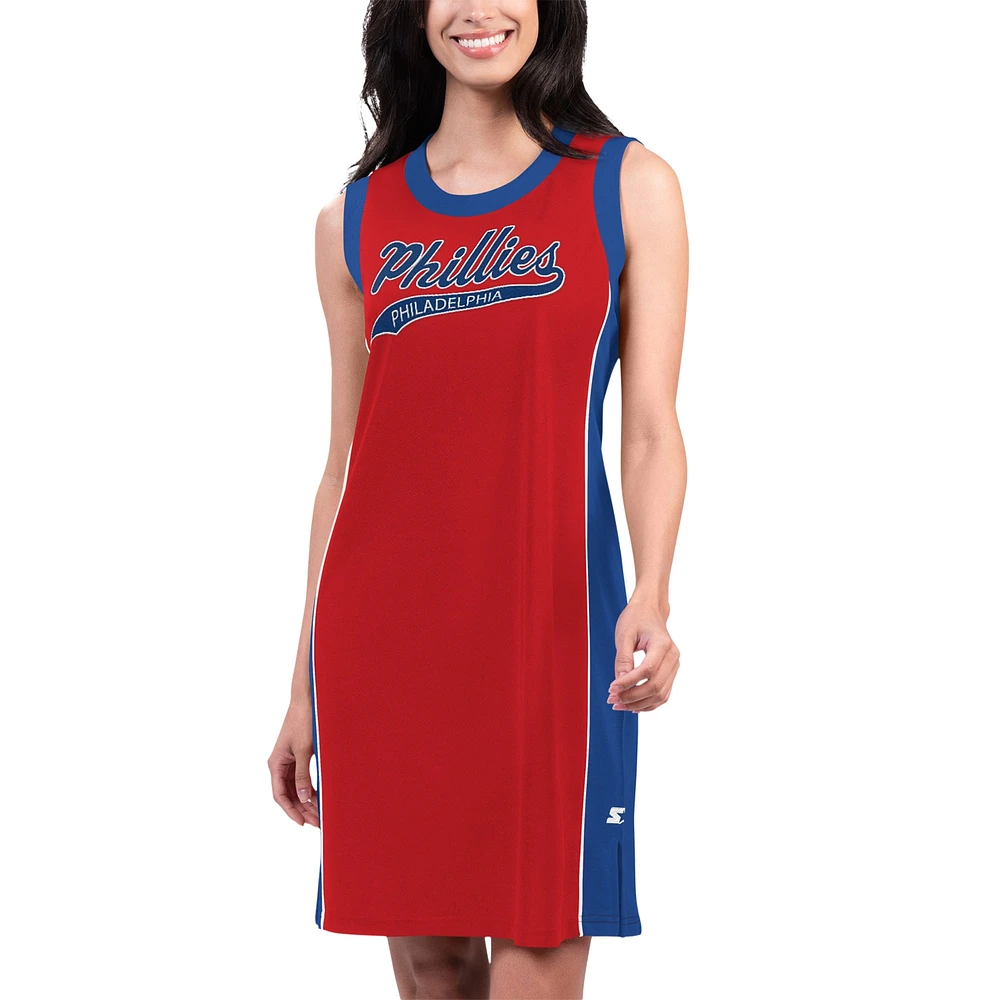 Robe sneaker tank Slam Dunk des Phillies de Philadelphie Starter rouge pour femmes