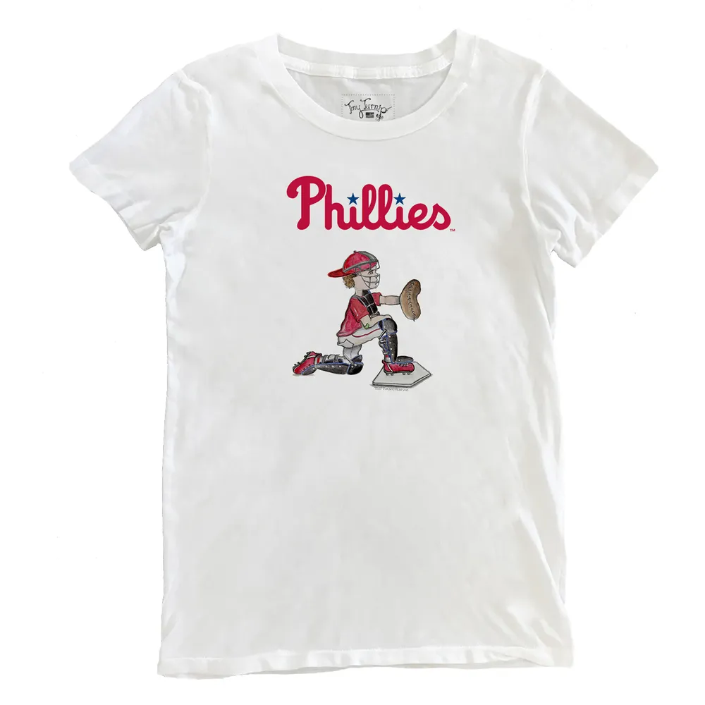 Infant Philadelphia Phillies Tiny Turnip White Stacked T-Shirt