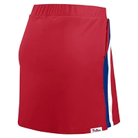 WEAR by Erin Andrews - Jupe-short rouge à rayures des Phillies de Philadelphie pour femmes