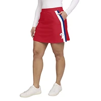 WEAR by Erin Andrews - Jupe-short rouge à rayures des Phillies de Philadelphie pour femmes