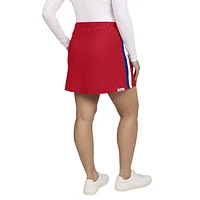 WEAR by Erin Andrews - Jupe-short rouge à rayures des Phillies de Philadelphie pour femmes