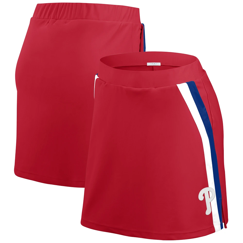 Women's WEAR by Erin Andrews Red Philadelphia Phillies Stripes Skort