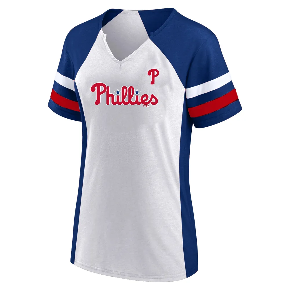Profile Women's White/Royal Philadelphia Phillies Plus Notch Neck