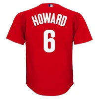 Maillot d'entraînement au bâton en maille rouge des Phillies de Philadelphie pour jeunes Mitchell & Ness Ryan Howard