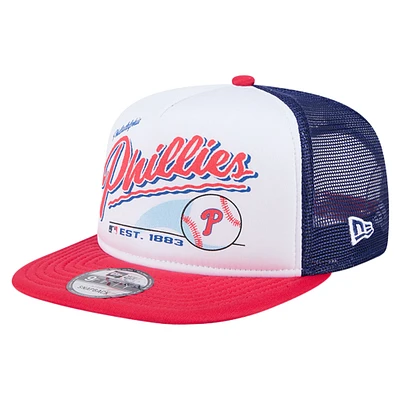 Casquette Snapback rétro 9FIFTY blanche des Phillies de Philadelphie New Era pour jeunes