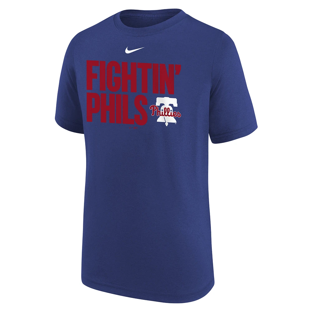 T-shirt Nike bleu pour jeunes, légende locale des Phillies de Philadelphie