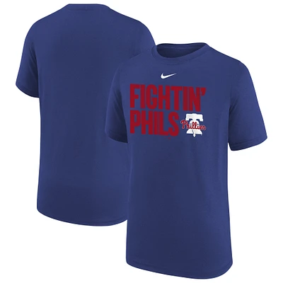 T-shirt Nike bleu pour jeunes, légende locale des Phillies de Philadelphie