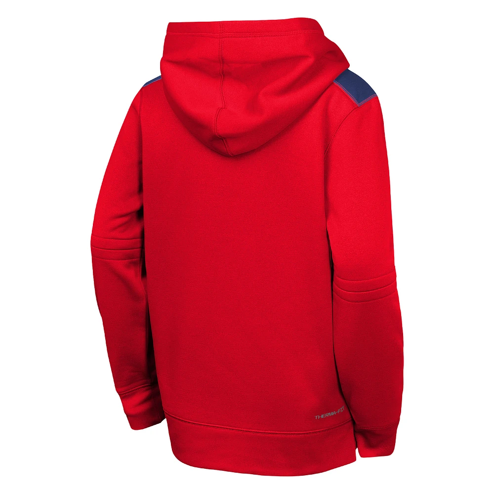 Sweat à capuche Nike rouge Philadelphia Phillies Authentic Collection Performance pour jeunes