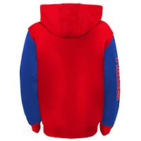 Veste à capuche entièrement zippée Youth Fanatics Rouge/Royal Philadelphia Phillies Postcard