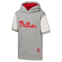 Sweat à capuche manches courtes pour jeunes Philadelphia Phillies Line Up Heather Gray