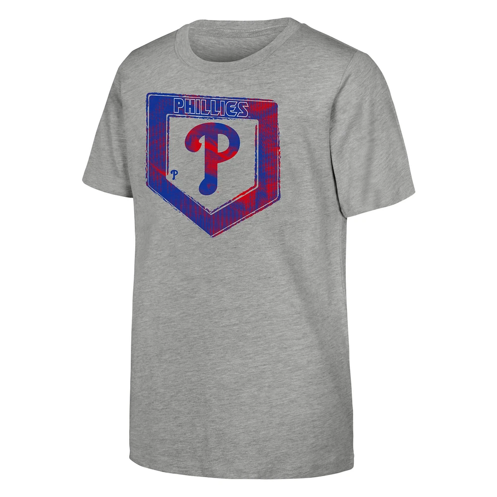 T-shirt gris chiné pour jeunes des Philadelphia Phillies Stolen Base