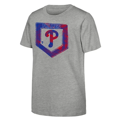 T-shirt gris chiné pour jeunes des Philadelphia Phillies Stolen Base