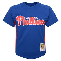 Maillot d'entraînement au bâton en maille pour jeunes Mitchell & Ness Roy Halladay Royal Philadelphia Phillies Cooperstown Collection