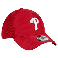 Youth New Era Red Philadelphia Phillies Camo 39THIRTY Flex-Fit Hat
