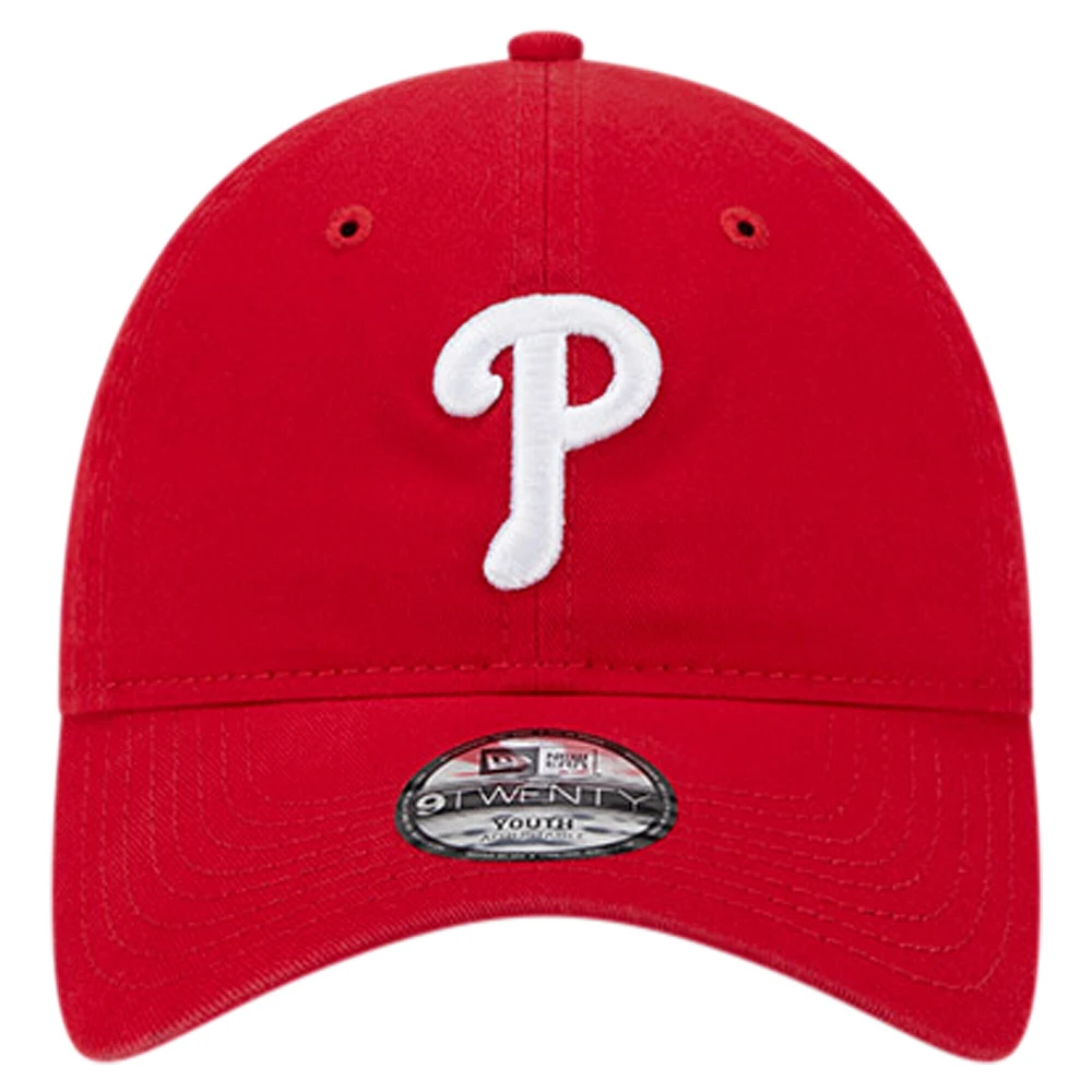 Casquette réglable 9TWENTY rouge pour jeunes des Phillies de Philadelphie