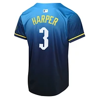 Maillot de joueur Nike Bryce Harper pour jeune des Phillies Philadelphie 2024 City Connect Limited, bleu