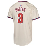 Maillot de joueur alternatif limité Nike Bryce Harper pour jeunes des Phillies Philadelphie, crème