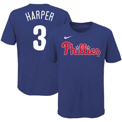 Youth Nike Rhys Hoskins Royal Philadelphia Phillies Player Name & Number T- Shirt