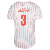 Maillot de joueur Nike Bryce Harper blanc Philadelphia Phillies Limited pour jeune