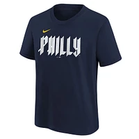 T-shirt Nike bleu marine pour jeune avec logo City Connect des Philadelphia Phillies