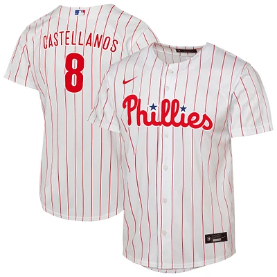 Maillot de joueur Nike Nick Castellanos blanc Philadelphia Phillies Home Replica 2.0 pour jeune