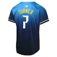 Maillot de joueur Nike Trea Turner bleu Philadelphia Phillies 2024 City Connect Limited pour jeune